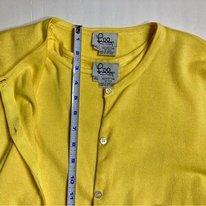 Lilly Pulitzer Cardigan Twin Set XL Yellow
